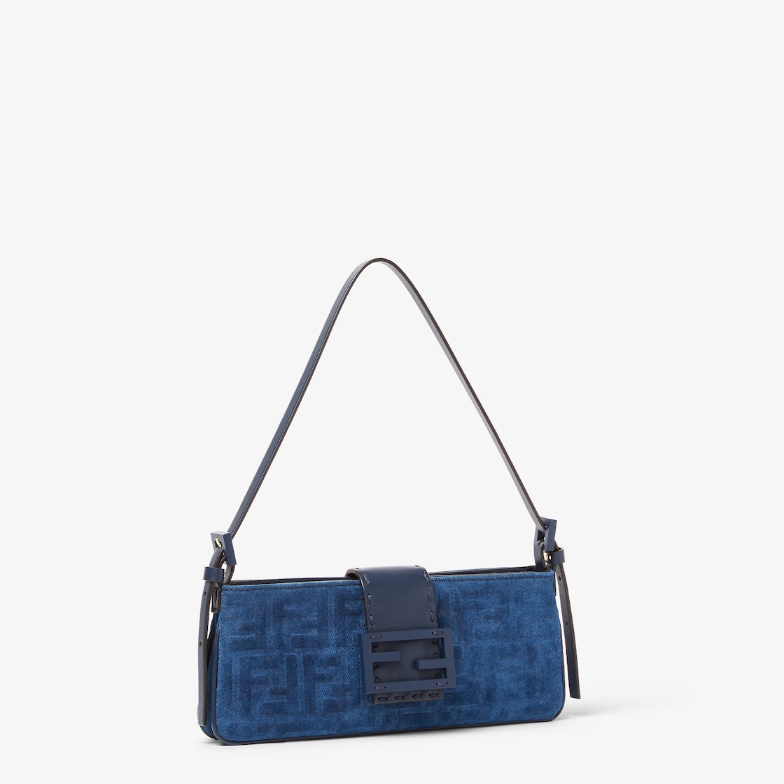 Fendi Baby B. Blue FF denim flocked mini-bag - Image 5